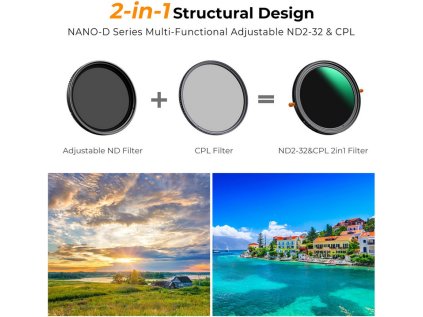 429314 k f concept k f 62mm seria d multifunkcny cpl variabilny fader nd 2 32 filter hd vodotesny proti poskriabaniu
