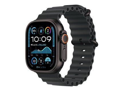 487865 apple watch ultra 2 gps cellular 49mm black titanium case with black ocean band