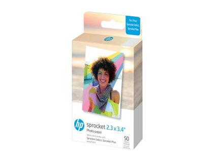 509618 hp sprocket zink paper select 50 pack 2 3x3 4