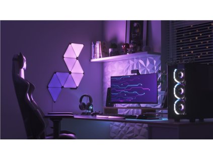 502265 nanoleaf shapes black triangles starter kit 9pk