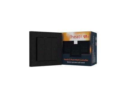heatit z push wall controller black ral 9011