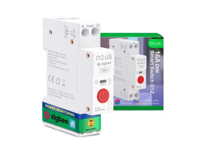 nous d1z zigbee din smart spinaci modul 16a 1 kanal s meranim spotreby
