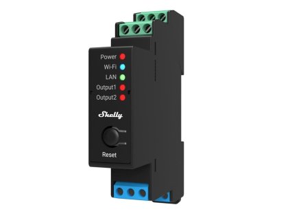 shelly pro 2pm spinaci modul s meranim spotreby 2x 16a lan wifi bluetooth