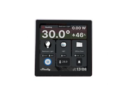shelly wall display dotykovy nastenny panel s rele wifi bluetooth cierny