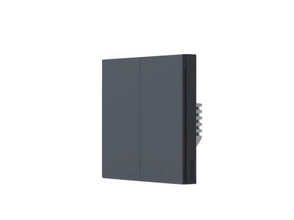 aqara smart wall switch h1 eu with neutral double rocker ws euk04 g siva zigbee vypinac s dvojitym rele