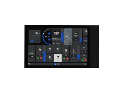 shelly wall display xl dotykovy nastenny panel s rele 5a wifi bluetooth cierny