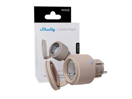 shelly wave outdoor plug s lr mocha vonkajsia zasuvka s meranim spotreby z wave long range