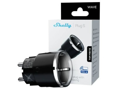 shelly wave plug s lr cierna inteligentna zasuvka s meranim spotreby z wave long range