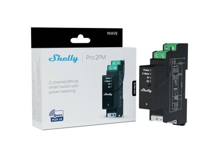 shelly wave pro 2pm lr spinaci modul s meranim spotreby 2x 16a z wave long range