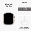 316383 8 apple watch ultra 2 gps cellular 49mm titanium case with green grey trail loop s m