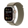 316338 apple watch ultra 2 gps cellular 49mm titanium case with olive alpine loop large