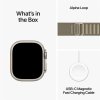 316131 8 apple watch ultra 2 gps cellular 49mm titanium case with olive alpine loop medium