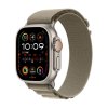 316452 apple watch ultra 2 gps cellular 49mm titanium case with olive alpine loop small