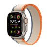 316341 apple watch ultra 2 gps cellular 49mm titanium case with orange beige trail loop m l