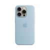 390900 iphone 15 pro silicone case with magsafe light blue