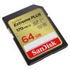 46743 1 sandisk extreme plus 64 gb sdxc memory card 170 mb s and 80 mb s uhs i class 10 u3 v30