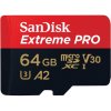 49821 sandisk extreme pro microsdxc 64 gb sd adapter 200 mb s and 90 mb s a2 c10 v30 uhs i u3