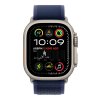 488723 1 apple watch ultra 2 gps cellular 49mm natural titanium case with blue trail loop s m