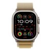488873 1 apple watch ultra 2 gps cellular 49mm natural titanium case with tan alpine loop medium