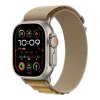 488768 9 apple watch ultra 2 gps cellular 49mm natural titanium case with tan alpine loop small