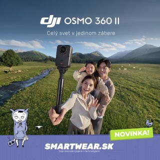📸 DJI Osmo 360 II je tu Nová generácia obľúbenej 360° kamery od DJI práve dorazila do SmartWear. Zachytí celý svet okolo...