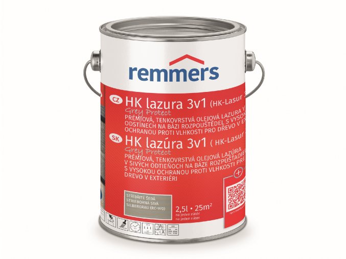 HK Lazura 3v1 Grey Protect, olejová tenkovrstvá lazura v šedých odstínech