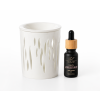Weiße Aromalampe + Parfümöl La Vie Est Belle