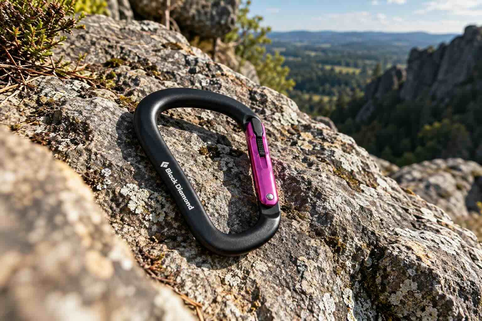Karabina Black Diamond Rocklock Magnetron Black při použití