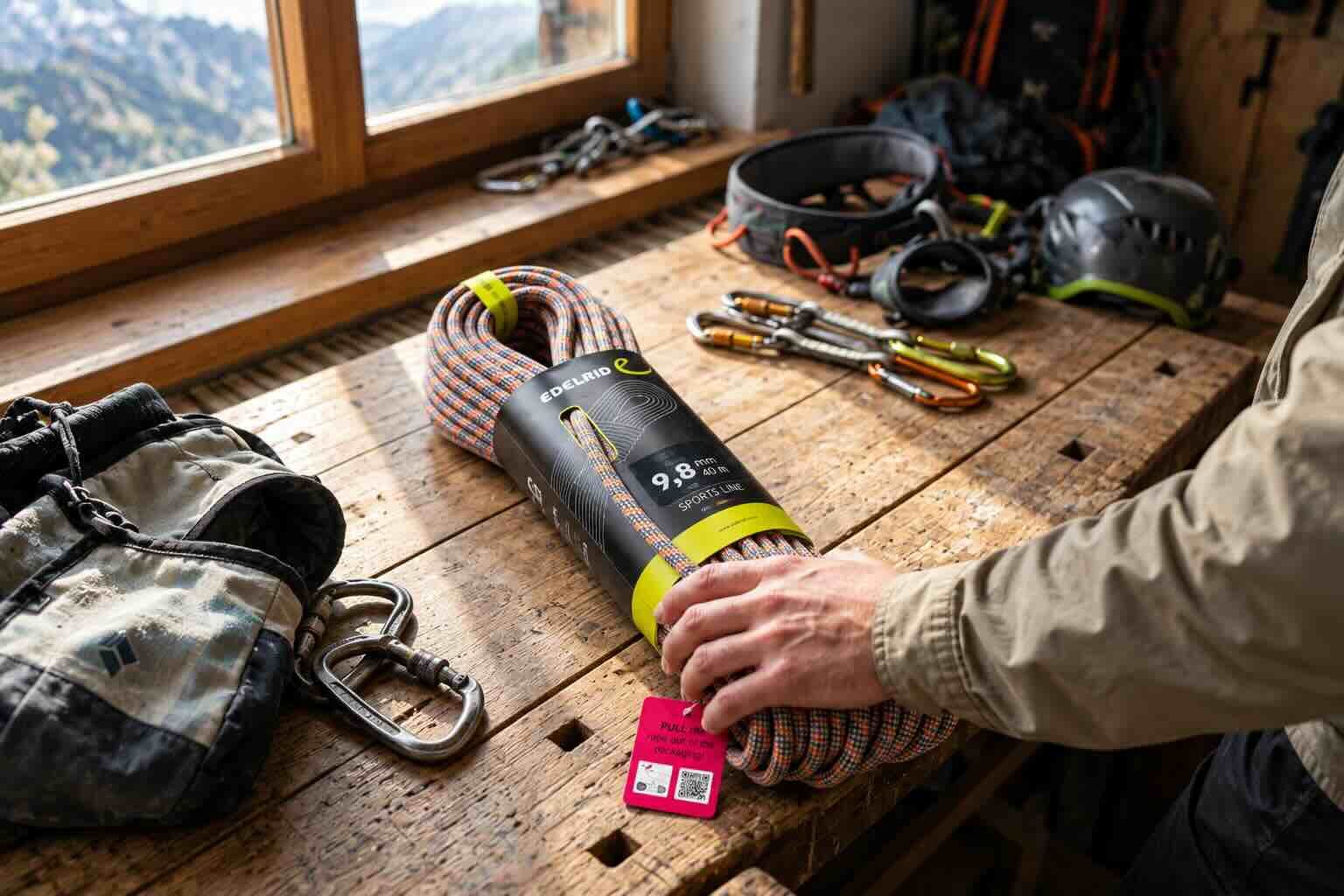 Lano Edelrid Ceuze 9,8 mm 40 m při použití