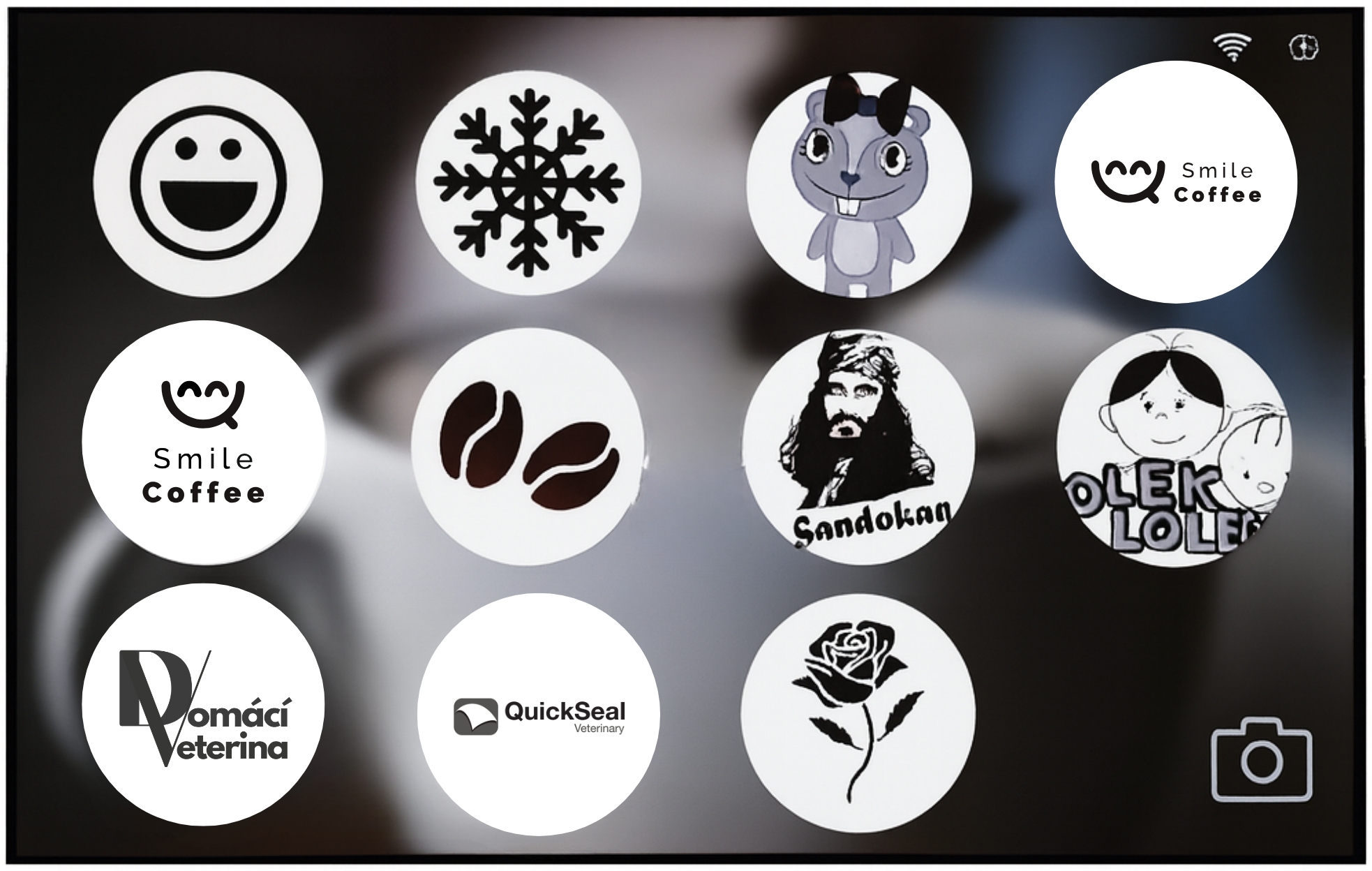 Přednastavené obrázky v tiskárně