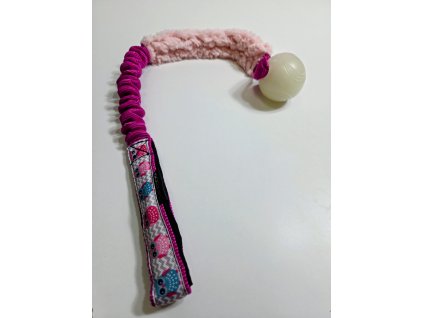 Glow míček 5cm s umělou kožešinou