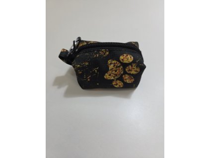 Bobkovač na zip černá se zlatými tlapkami