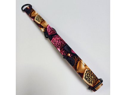 Softshell obojek polostahovací elegantní srdíčka