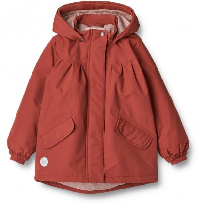 Wheat girls' waterproof winter jacket Mimmi Tech 7277 - 2072 red  Waterproof 10,000 mm, breathable 8,000 g/m