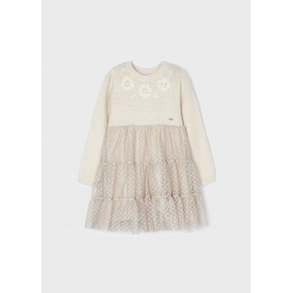 Mayoral dievčenské šaty s dlhým rukávom 4912 - 059  Elegantný