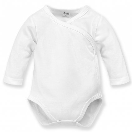 Pinokio baby wrap bodysuit WITH SHORT SLEEVES Lovely Day - white  100% cotton
