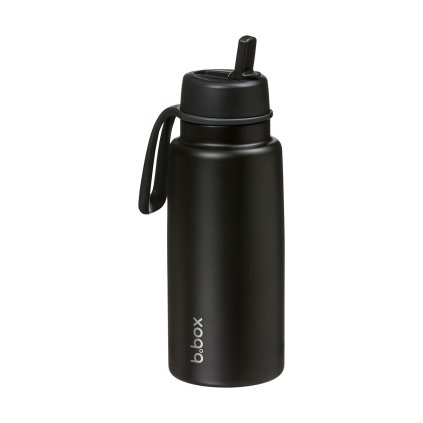 B.box Stainless steel thermal bottle with straw 1L - DEEP SPACE  Bezpečné pro potraviny