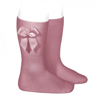 knee high socks with side bow tamarisk