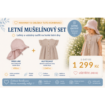 letní mušelinovy set