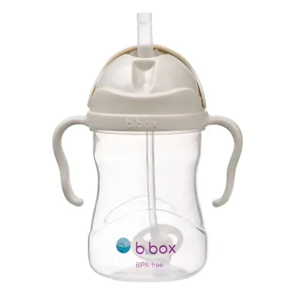 B.box první hrneček s brčkem 240 ml béžový