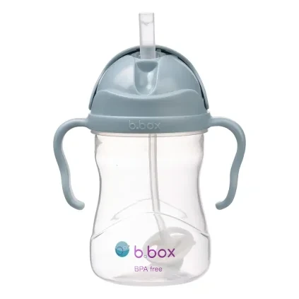 B.box první hrneček s brčkem 240 ml modrý