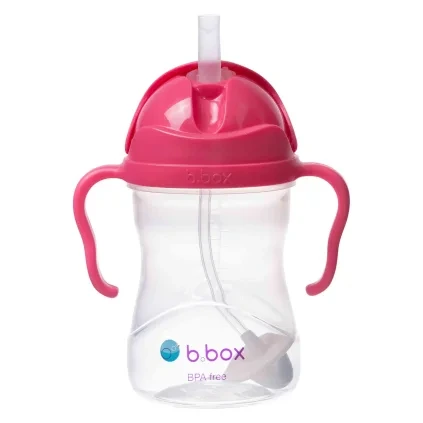 B.box první hrneček s brčkem 240 ml malina