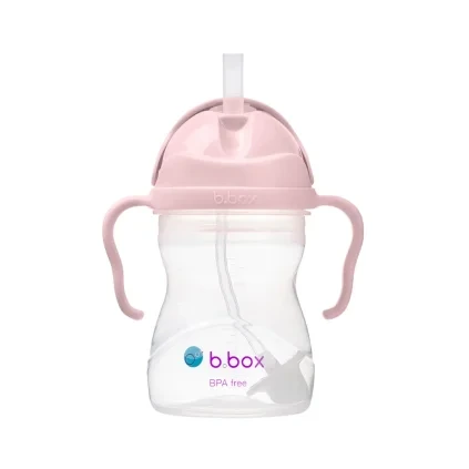 B.box první hrneček s brčkem 240 ml růžový