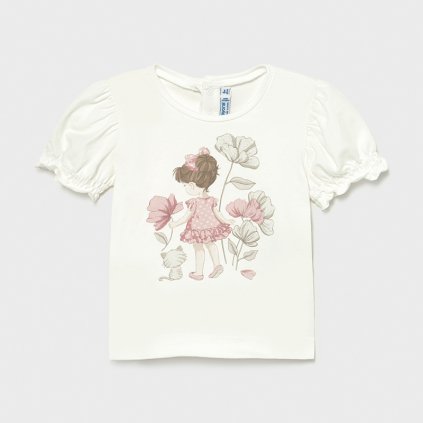 Mayoral  dívčí triko s krátkým rukávem 1077 - 044  Udržitelná bavlna