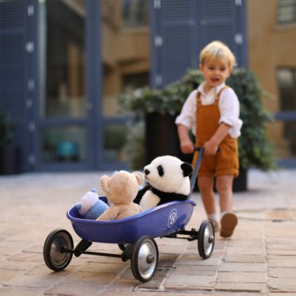 large blue wagon