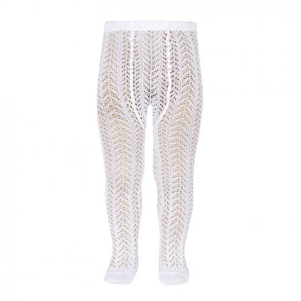 perle openwork tights white