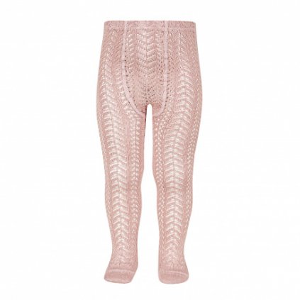 perle openwork tights pale pink