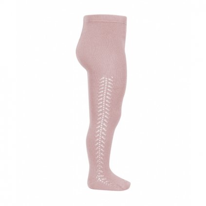 side openwork warm tights pale pink (1)