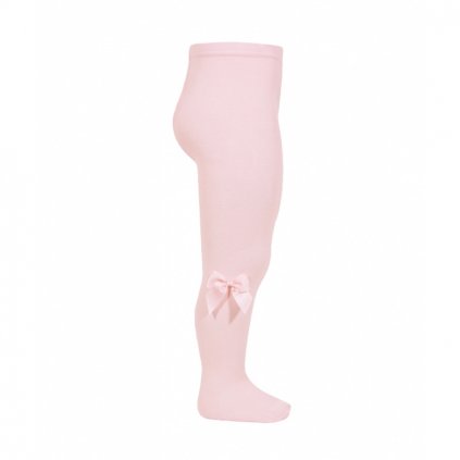 tights with side grossgrain bow pink