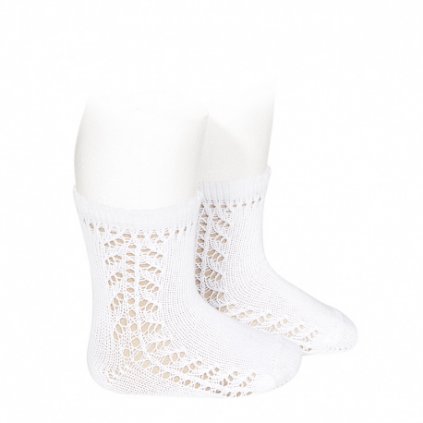 baby side openwork short socks white